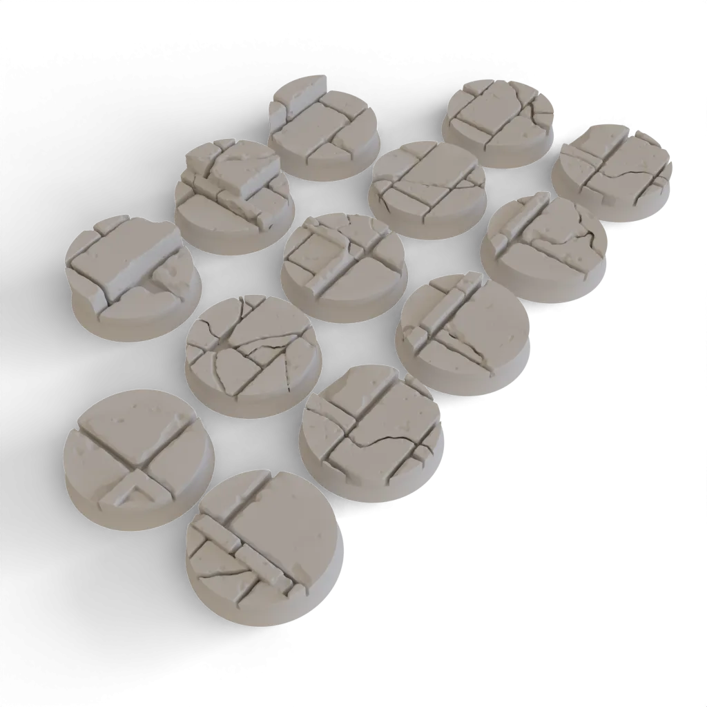 25mm Scenic Wargaming Bases - Stone Bricks & Slabs
