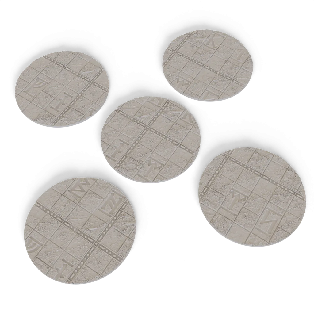 Dwarven Rune Base Toppers - for 60mm Round Bases