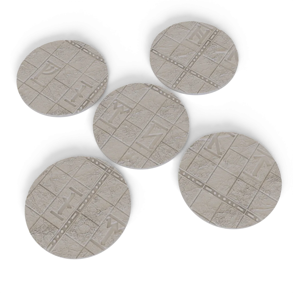Dwarven Rune Base Toppers - for 50mm Round Bases