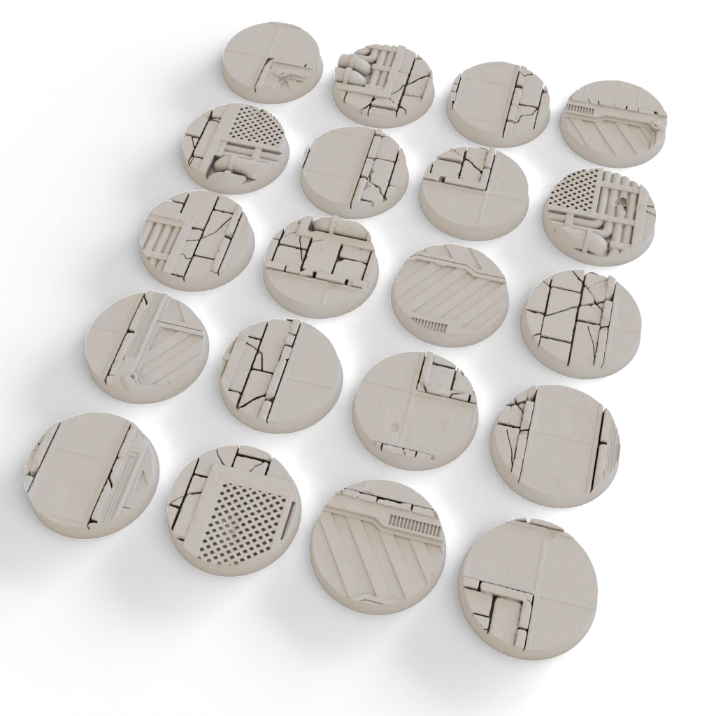 40mm Scenic Wargaming Bases - Industrial Themed