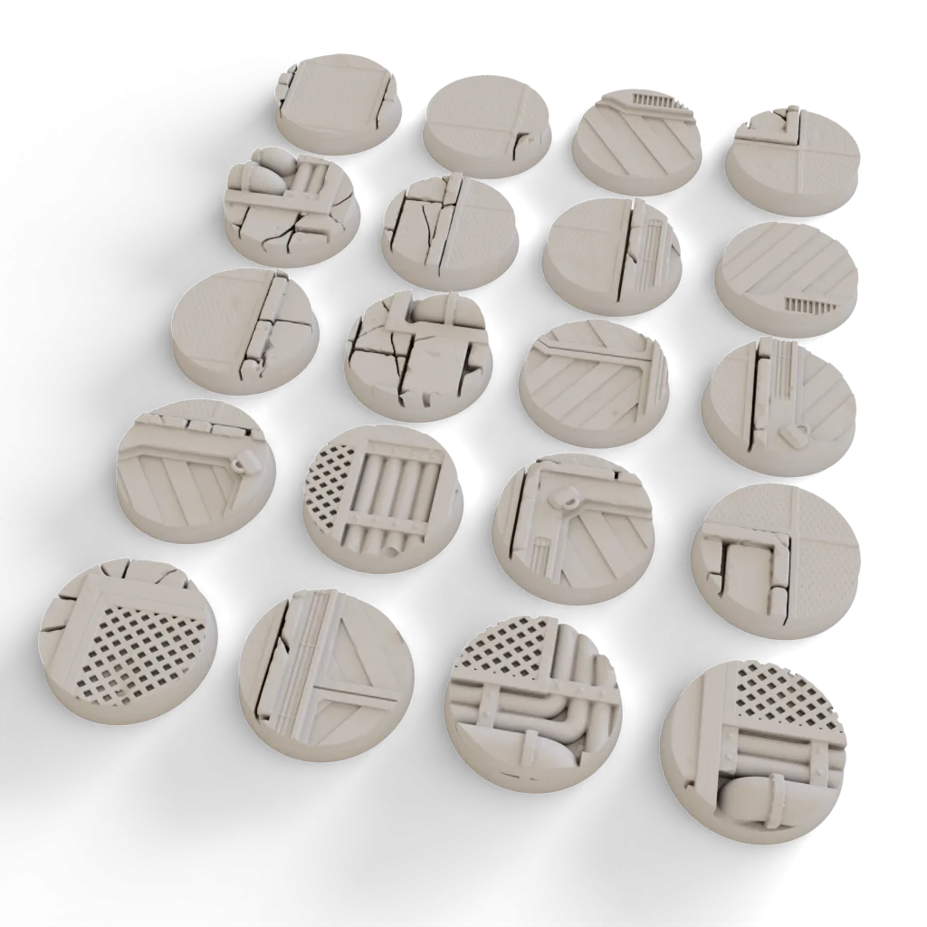 28mm Scenic Wargaming Bases - Industrial Themed