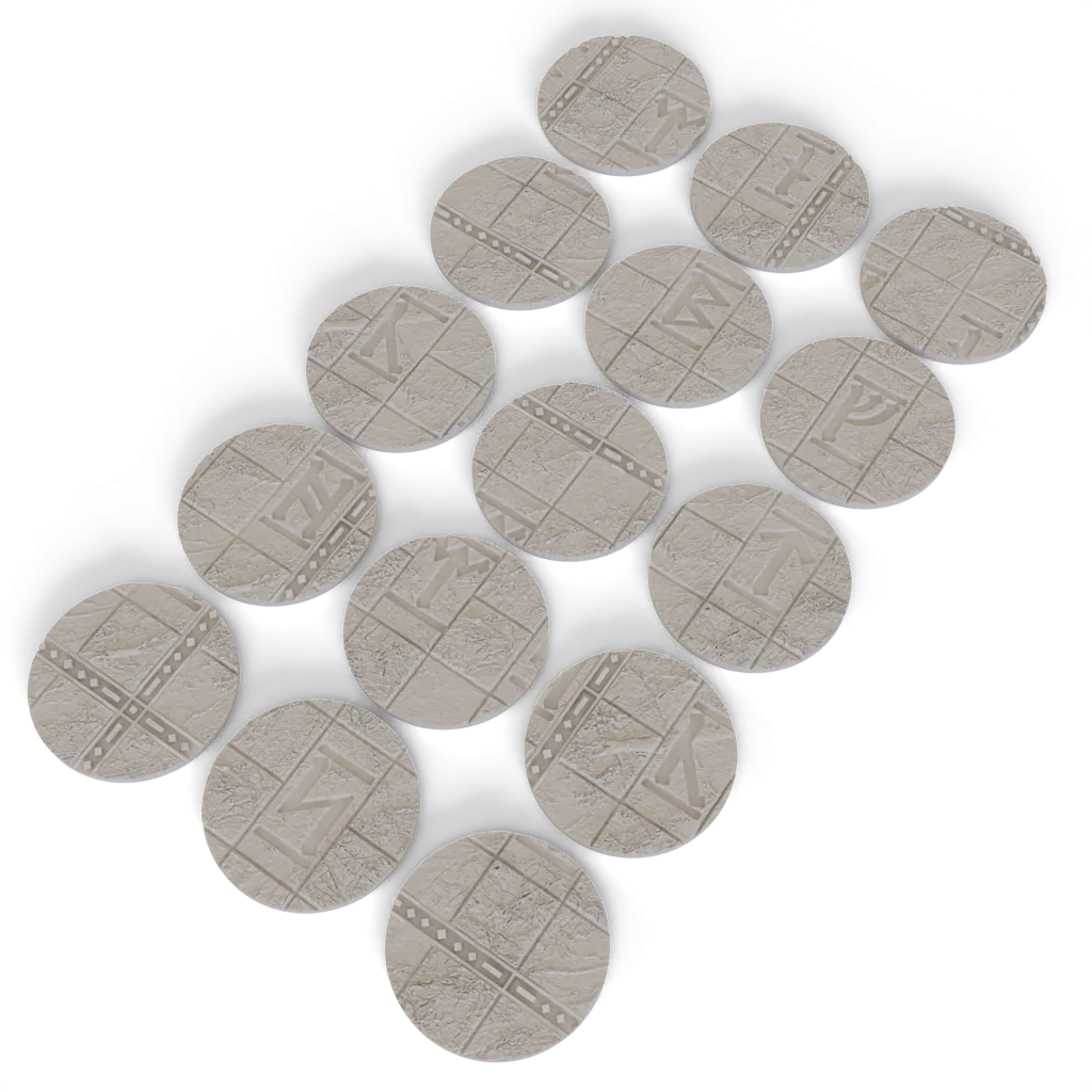 Dwarven Rune Base Toppers - for 32mm Round Bases