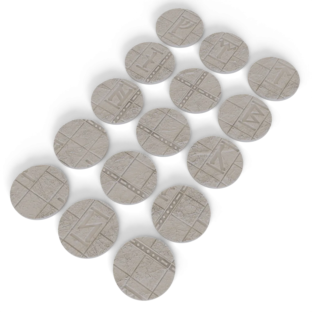 Dwarven Rune Base Toppers - for 28mm Round Bases