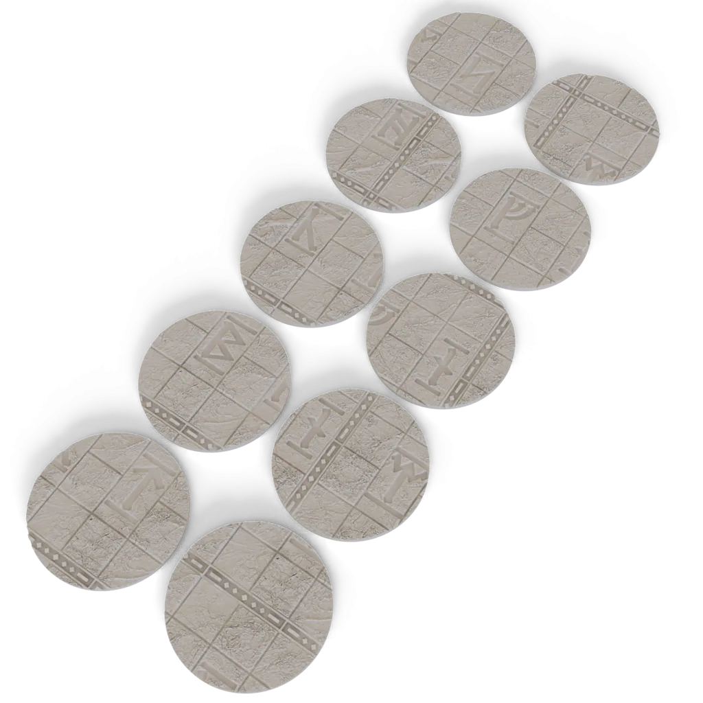 Dwarven Rune Base Toppers - for 40mm Round Bases