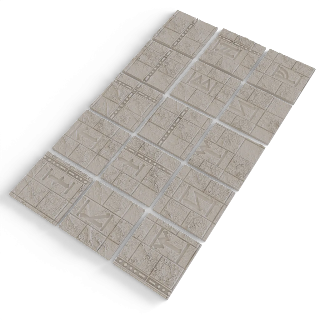 Dwarven Rune Base Toppers - for 30mm Square Bases