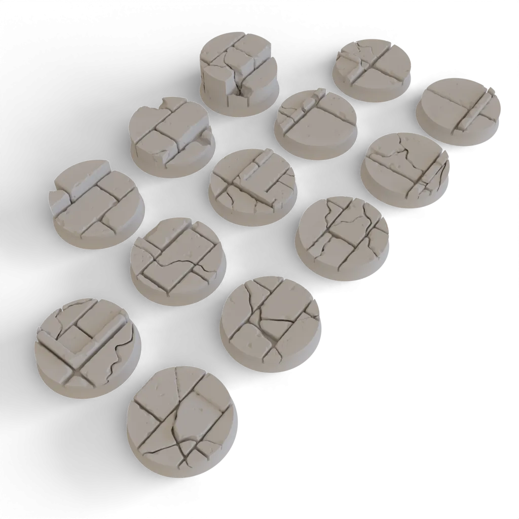 28mm Scenic Wargaming Bases - Stone Bricks & Slabs